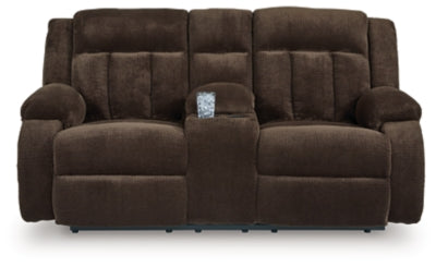Observation Power Reclining Loveseat with Console - Dinettes Plus Furniture