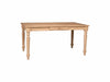 John Thomas Unfinished Solid Top Farmhouse Table image