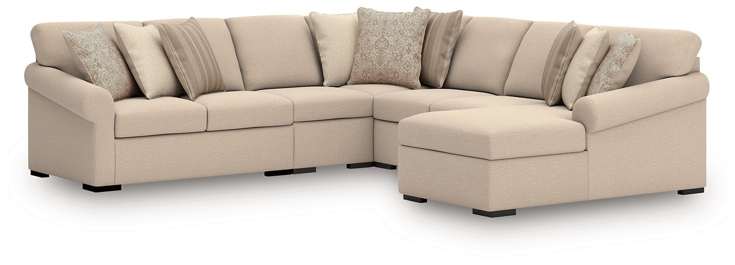 LadyMae Sectional with Chaise - Dinettes Plus Furniture