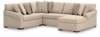 LadyMae Sectional with Chaise - Dinettes Plus Furniture