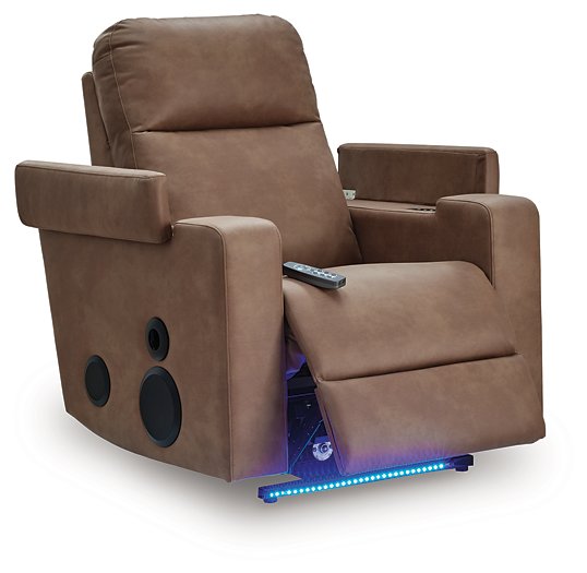Lorrenton Power Glider Recliner with Audio System - Dinettes Plus Furniture