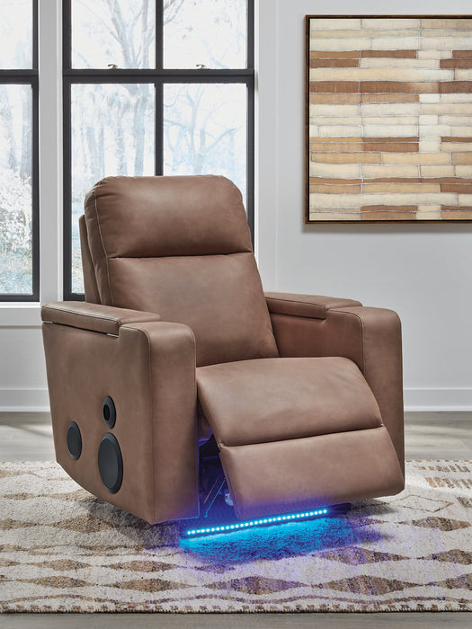 Lorrenton Power Glider Recliner with Audio System - Dinettes Plus Furniture