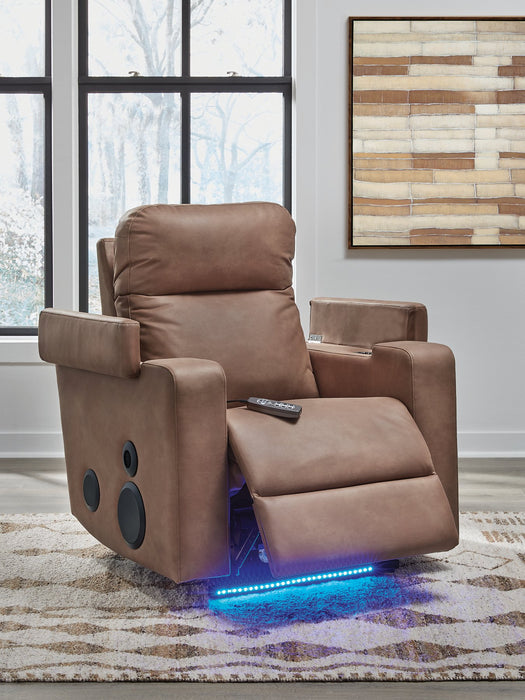 Lorrenton Power Glider Recliner with Audio System - Dinettes Plus Furniture