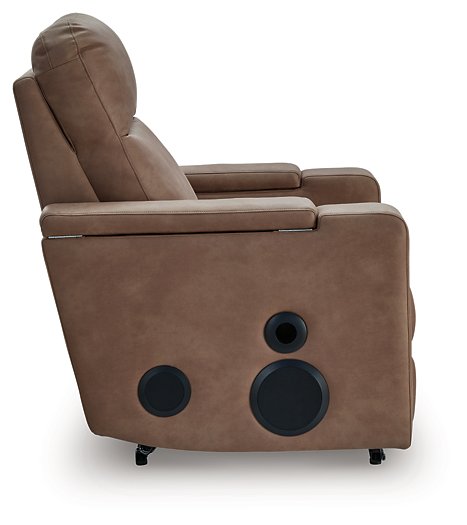 Lorrenton Power Glider Recliner with Audio System - Dinettes Plus Furniture