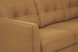 Radwan Camel Leather Sofa - Dinettes Plus Furniture