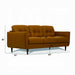 Radwan Camel Leather Sofa - Dinettes Plus Furniture