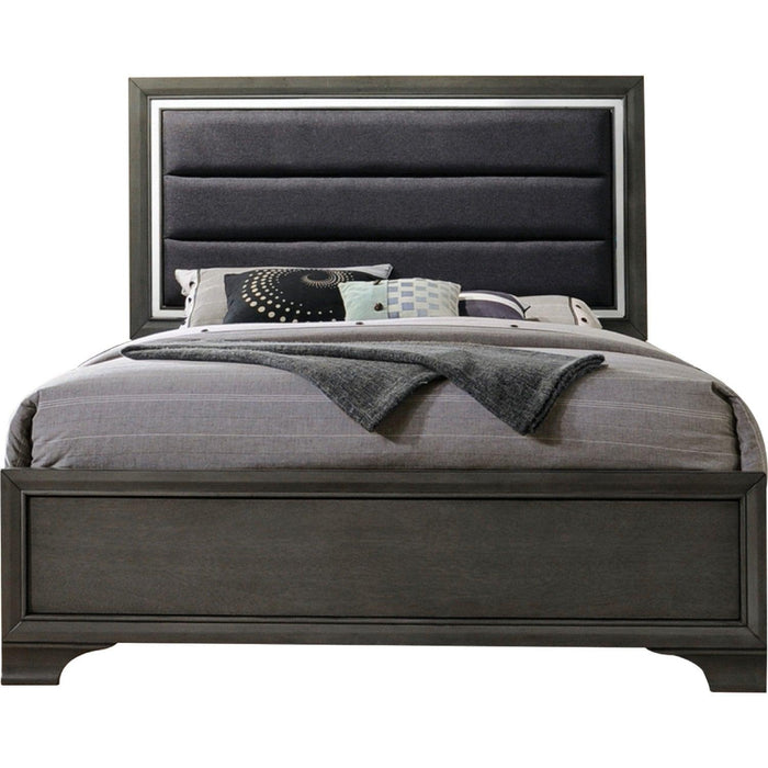 Acme Furniture Carine II Queen Panel Bed in Gray 26260Q - Dinettes Plus Furniture