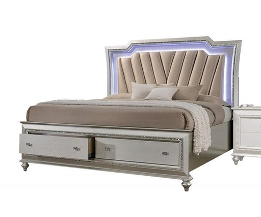 Acme Furniture Kaitlyn Queen Storage Bed in Champagne - Dinettes Plus Furniture