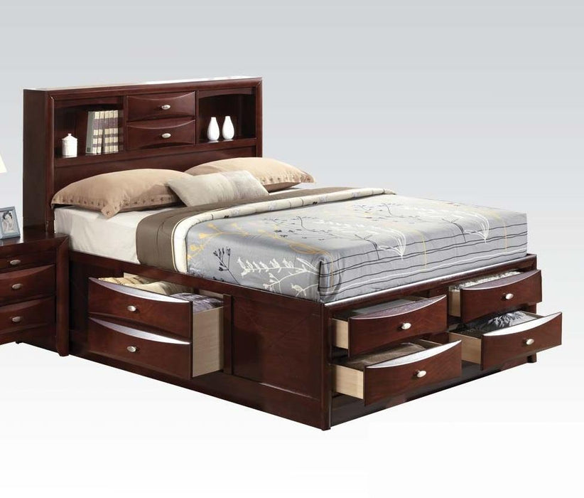 Acme Ireland Queen Storage Bed in Brown 21600Q - Dinettes Plus Furniture