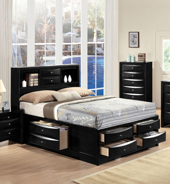 Acme Ireland Queen Storage Bed in Black 21610Q - Dinettes Plus Furniture