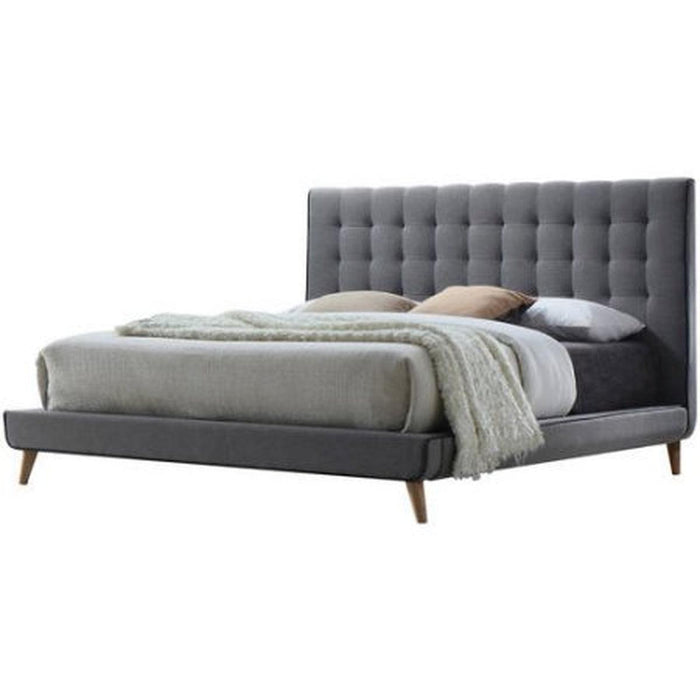 Acme Valda Queen Upholstered Bed in Gray 24520Q - Dinettes Plus Furniture
