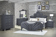 Dante Gray Velvet Queen Bed image