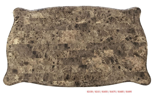 Jardena Marble & Cherry Oak Coffee Table - Dinettes Plus Furniture