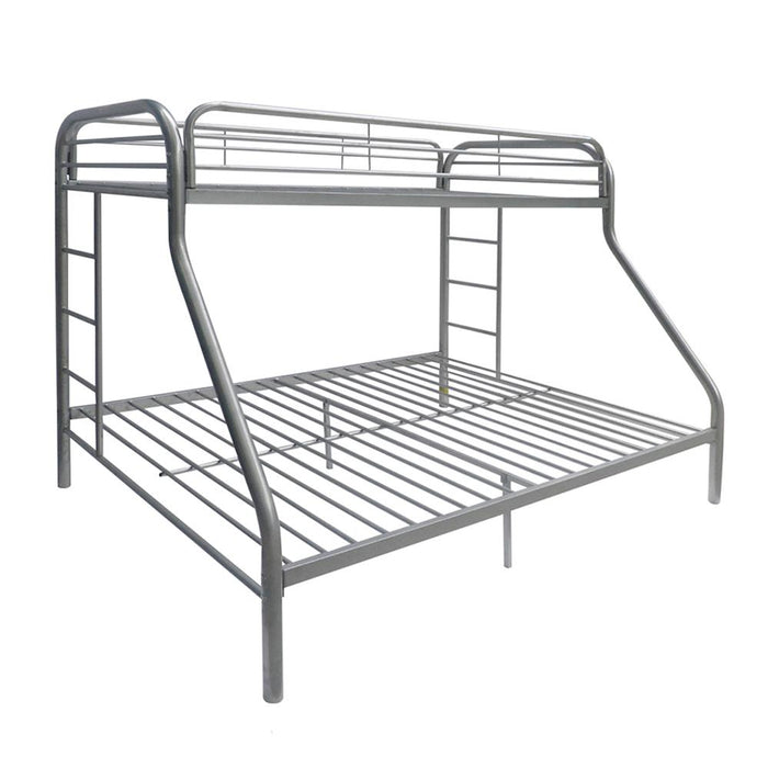 Tritan Silver Bunk Bed (Twin/Full) - Dinettes Plus Furniture