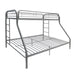 Tritan Silver Bunk Bed (Twin/Full) - Dinettes Plus Furniture