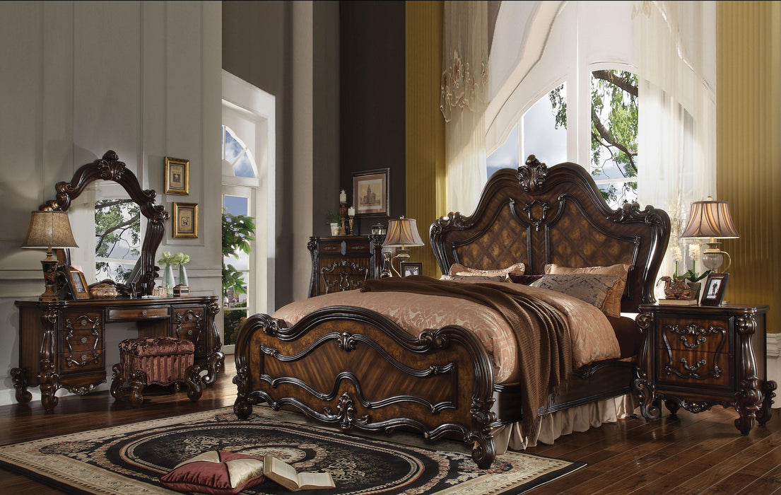 Versailles Cherry Oak Queen Bed - Dinettes Plus Furniture
