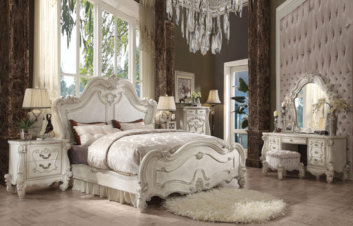 Versailles Bone White Eastern King Bed - Dinettes Plus Furniture