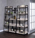 Wendral Natural & Black Bookshelf (5-Tier, 16"L) - Dinettes Plus Furniture