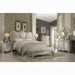 Versailles Ivory Velvet & Bone White Eastern King Bed - Dinettes Plus Furniture