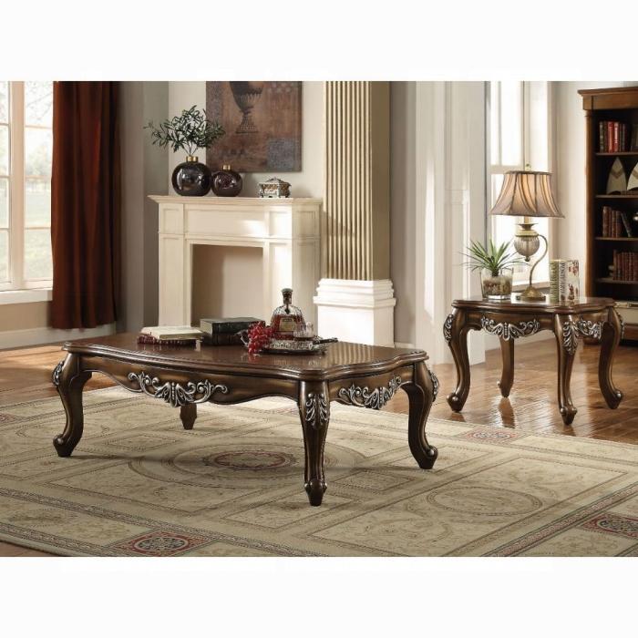 Latisha Antique Oak Coffee Table - Dinettes Plus Furniture