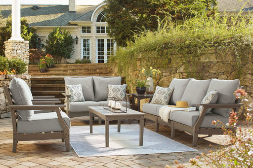 Visola Outdoor Sofa and Loveseat Set - Dinettes Plus Furniture