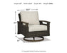 Paradise Trail Paradise Trail Fire Pit Table with 4 Nuvella Swivel Lounge Chairs - Dinettes Plus Furniture