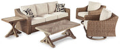 Beachcroft Outdoor Seating Set - Dinettes Plus Furniture