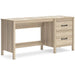 Battelle 60" Home Office Desk with Return - Dinettes Plus Furniture