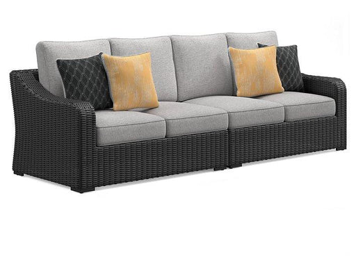 Beachcroft 2-Piece Outdoor Loveseat with Cushion - Dinettes Plus Furniture