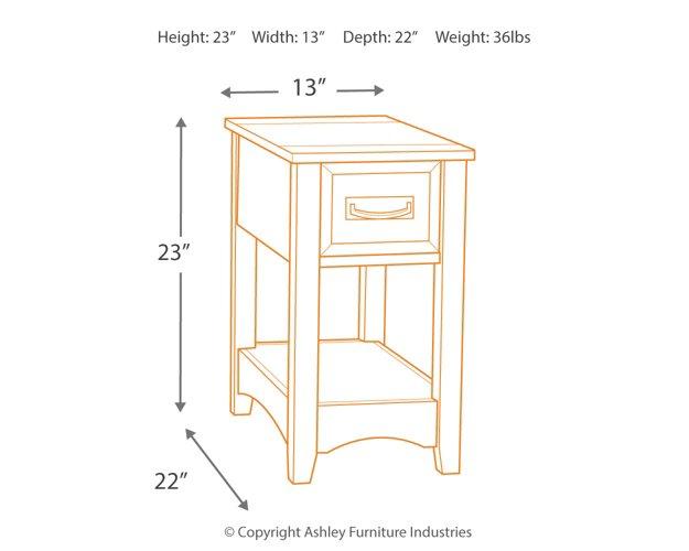 Breegin Chairside End Table - Dinettes Plus Furniture