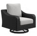 Beachcroft Outdoor Swivel Lounge with Cushion - Dinettes Plus Furniture