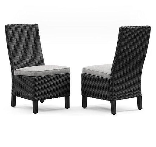 Beachcroft Outdoor Side Chair with Cushion (Set of 2) - Dinettes Plus Furniture