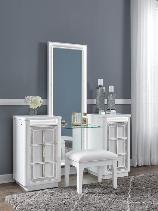 Chalanna Vanity with Mirror - Dinettes Plus Furniture