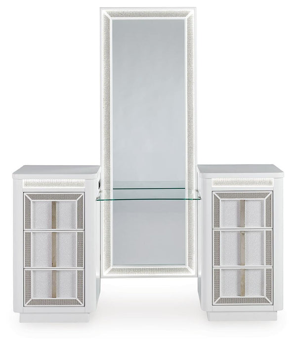 Chalanna Vanity with Mirror - Dinettes Plus Furniture