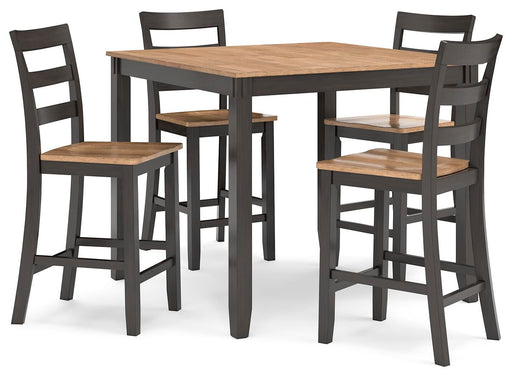 Gesthaven Counter Height Dining Table and 4 Barstools (Set of 5) - Dinettes Plus Furniture