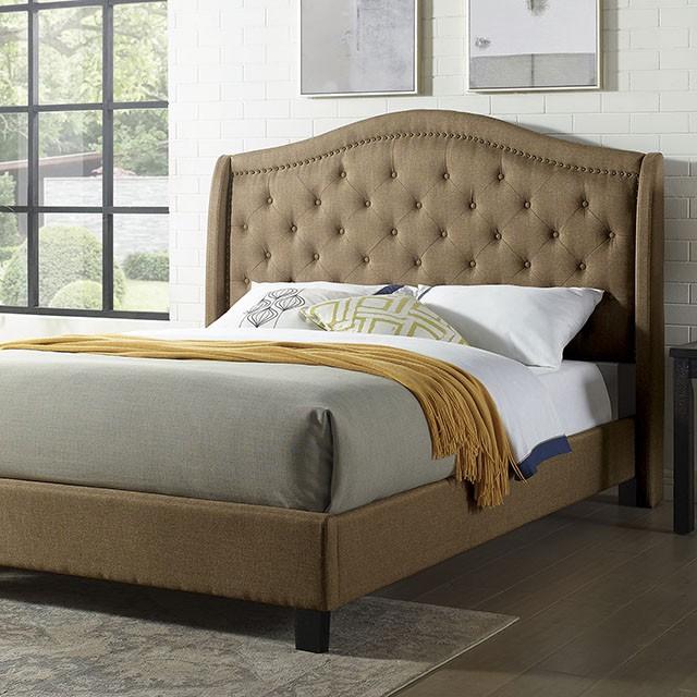 Carly Cal.King, E.King, Full, & Queen Bed Grey & Brown - Dinettes Plus Furniture