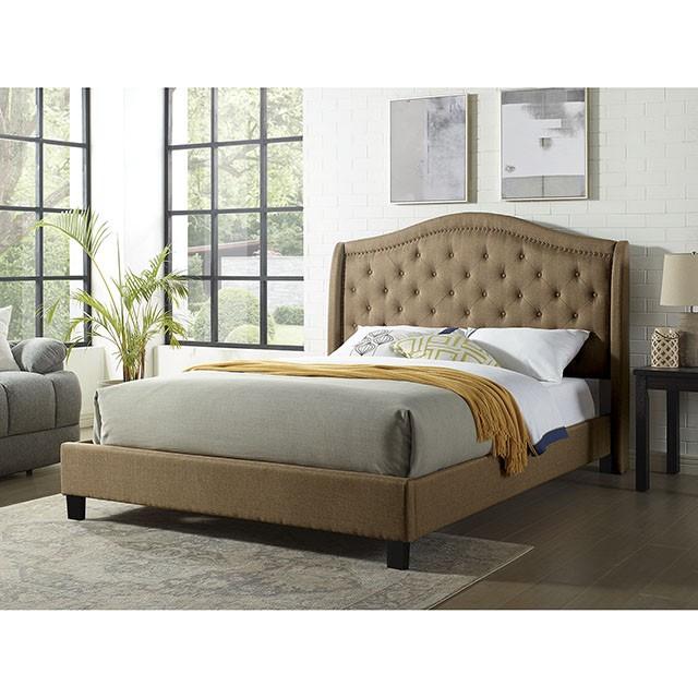 Carly Cal.King, E.King, Full, & Queen Bed Grey & Brown - Dinettes Plus Furniture