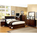 Enrico Full Queen Bed Brown, Black, & Cherry - Dinettes Plus Furniture