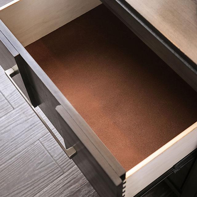 Berenice Espresso Night Stand White, Gray, & Espresso