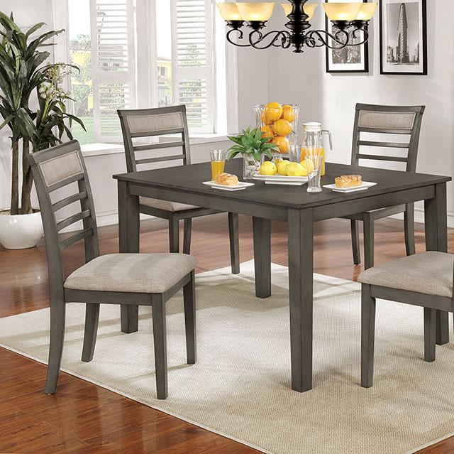 Fafnir Weathered Gray/Beige 6 Pc. Dining Table Set w/ Bench