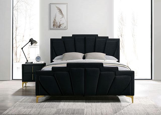 FLORIZEL Queen Bed, Black
