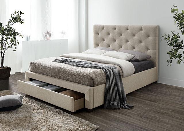 SYBELLA E.King Bed, Beige