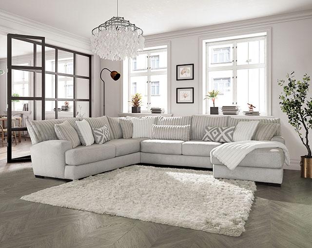 HERMISTON Sectional, Gray