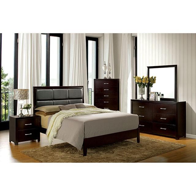 JANINE Espresso E.King Bed