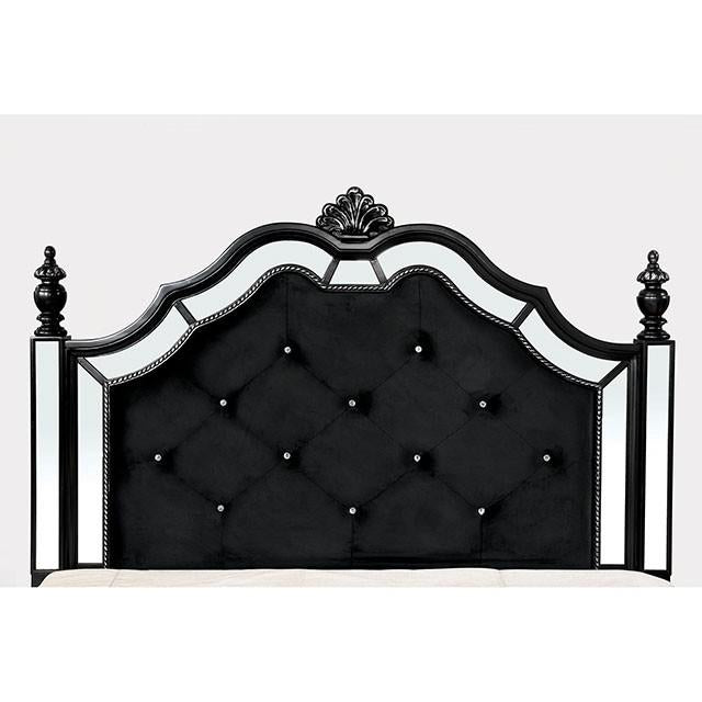 Azha Black Queen Bed