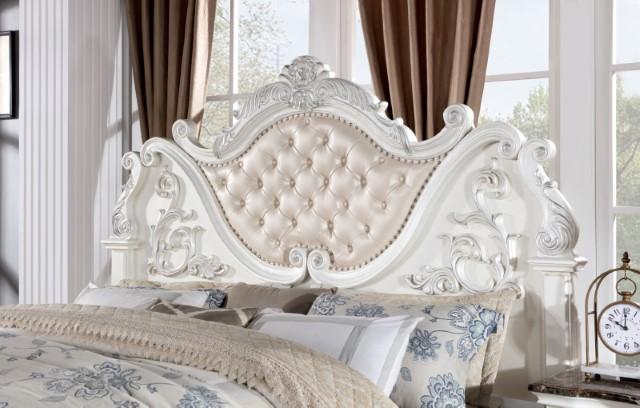 ESPARANZA Queen Bed, Pearl White