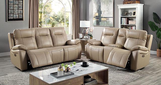 GASPE Power Recliner, Light Brown