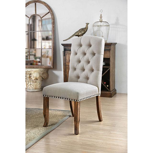 Gianna Rustic Pine/Ivory Side Chair (2/CTN)