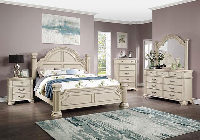 PAMPHILOS Cal.King Bed, White