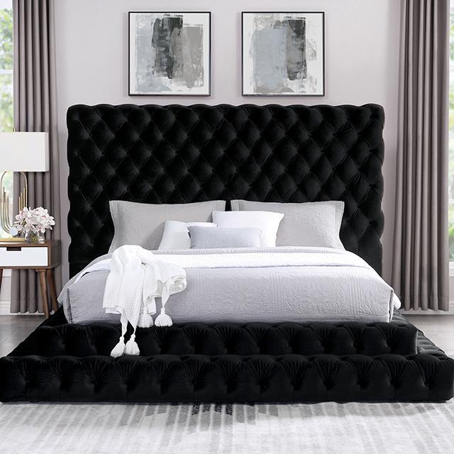 STEFANIA Queen Bed, Black